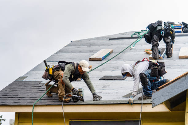 Professional Roofing technician working in Brockton, PA